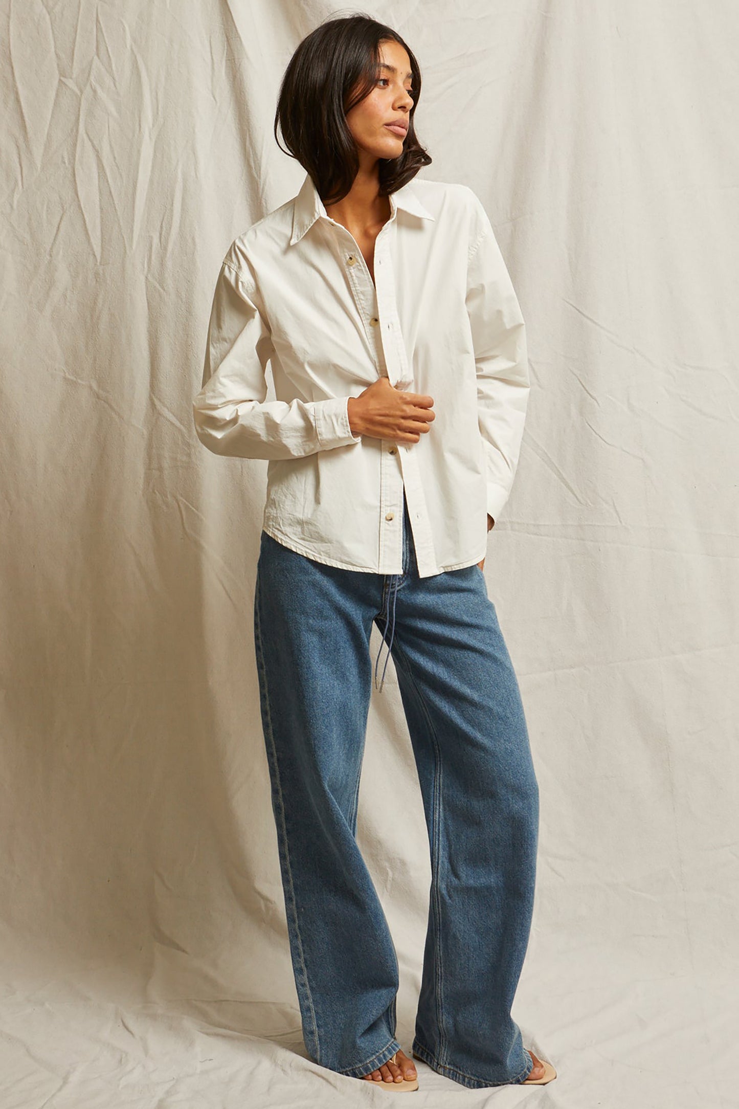 perfectwhitetee James Button Down Shirt