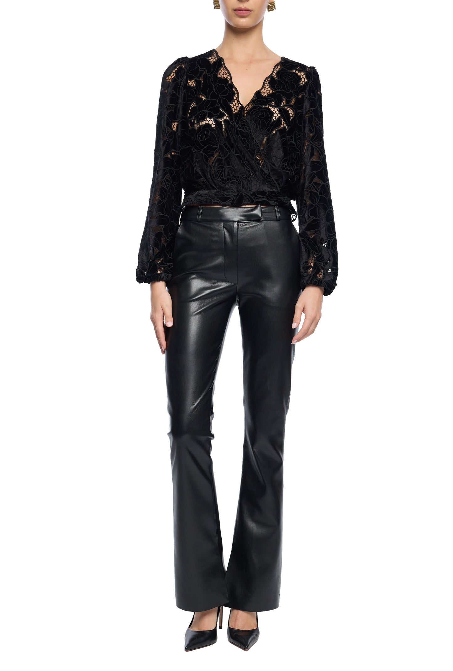 Generation Love Loralie Velvet Lace Wrap Blouse