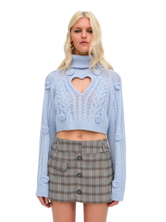 For Love & Lemons Rebecca Heart Sweater