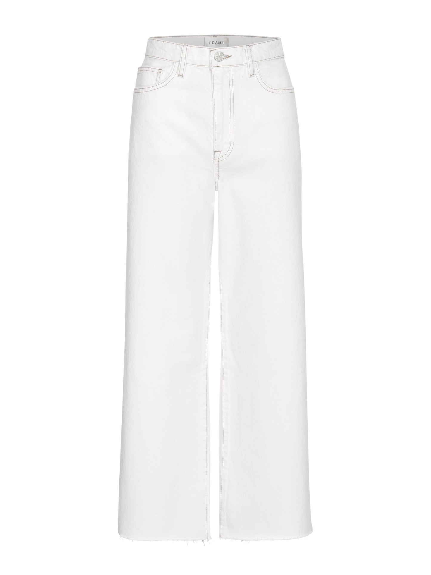 FRAME Le Jane Wide Fray Jeans - AU Natural Clean