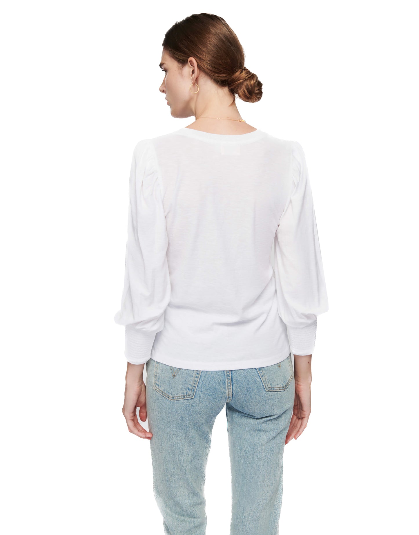 Nation Ltd Loren Smocked Peasant Tee