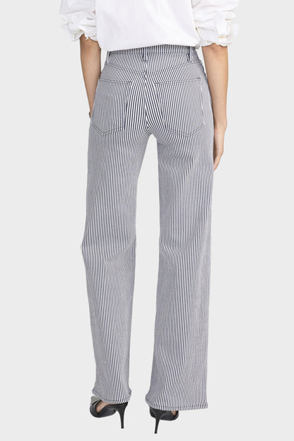 FRAME Le Slim Palazzo - Navy Stripe