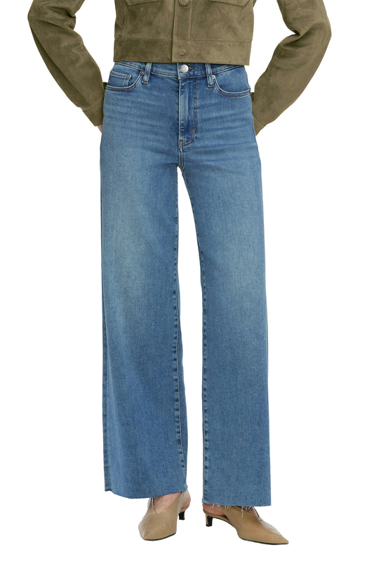 FRAME Le Slim Palazzo Jeans - Flip Raw After