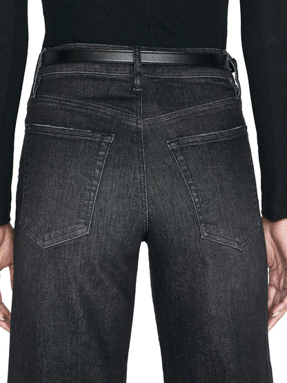 FRAME Le Slim Palazzo Raw Fray Jeans- Claudius