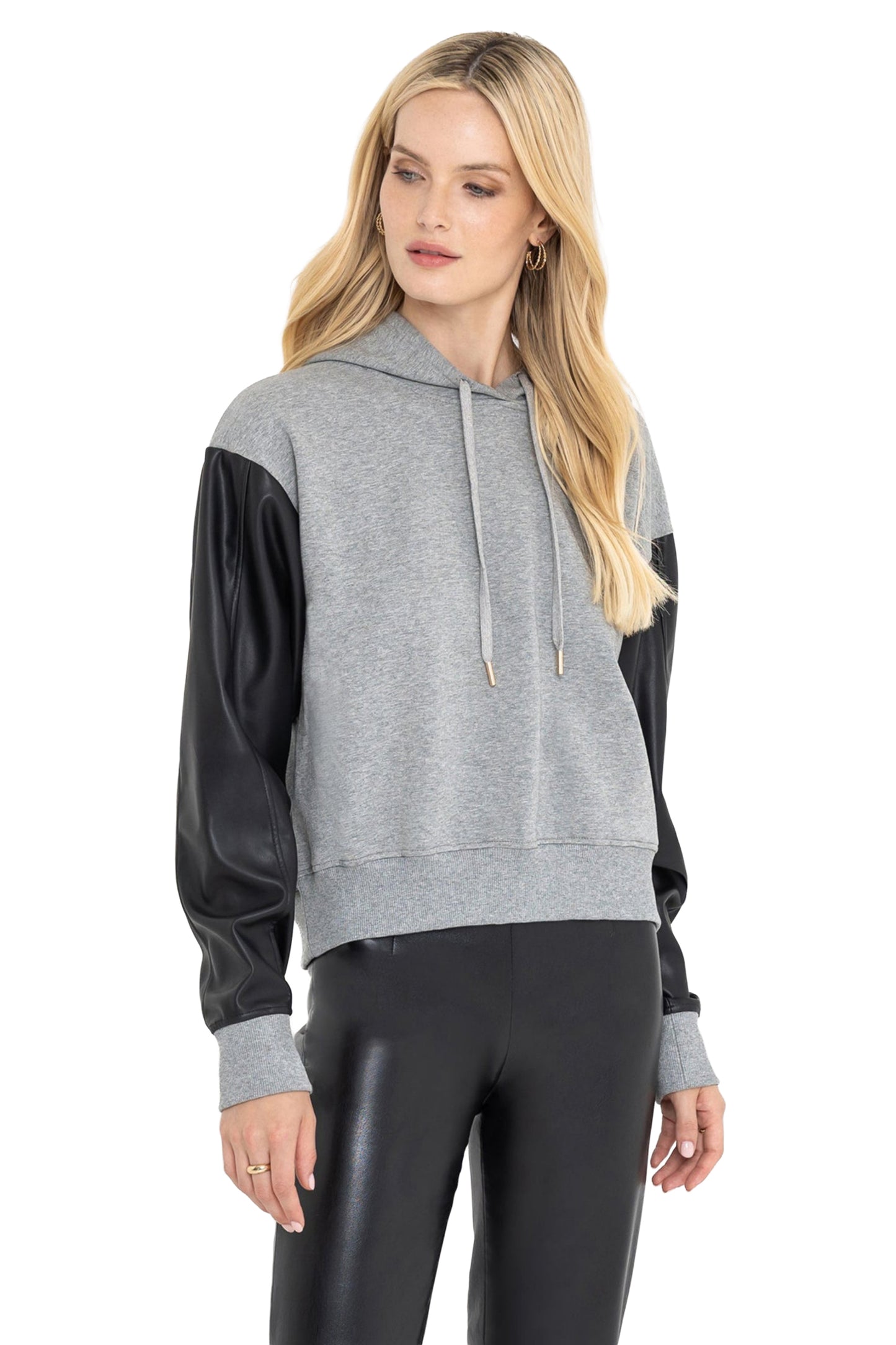 Generation Love Lisbet Vegan Leather Combo Hoodie