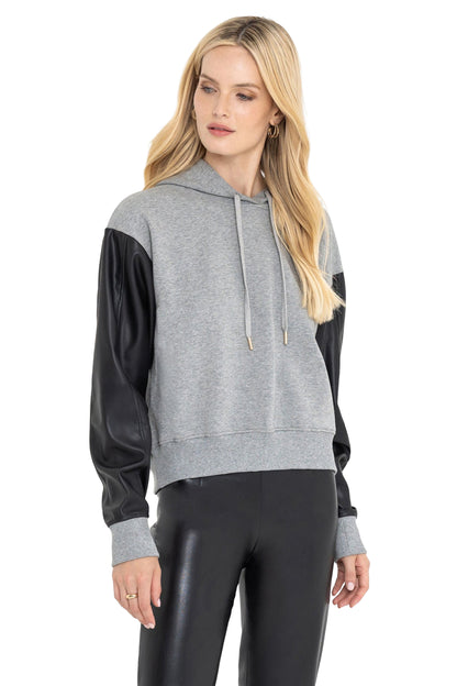 Generation Love Lisbet Vegan Leather Combo Hoodie