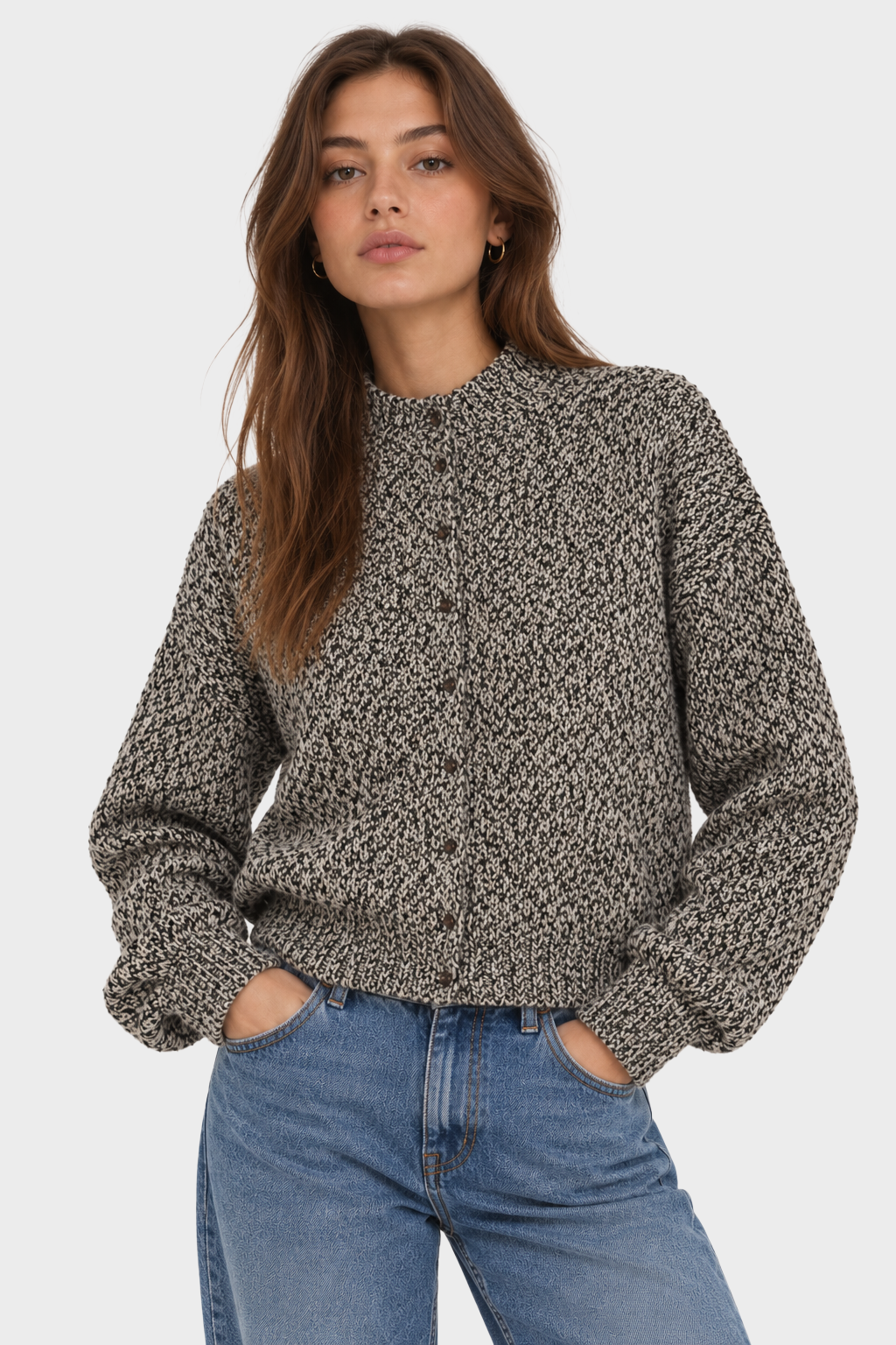 Rails Maxella Sweater – women's high-neck button-down sweater at French Corner NYC
