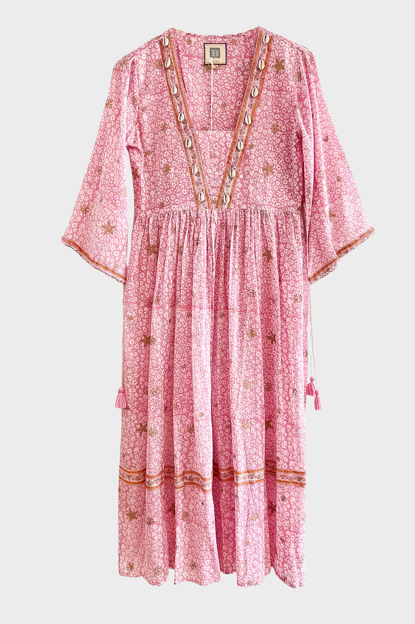 BELL Violet Cotton Midi Dress
