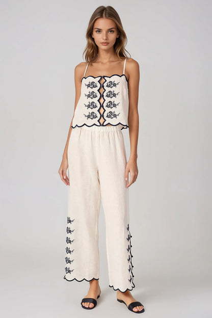 Cami NYC Nazare Embroidered Linen Camisole