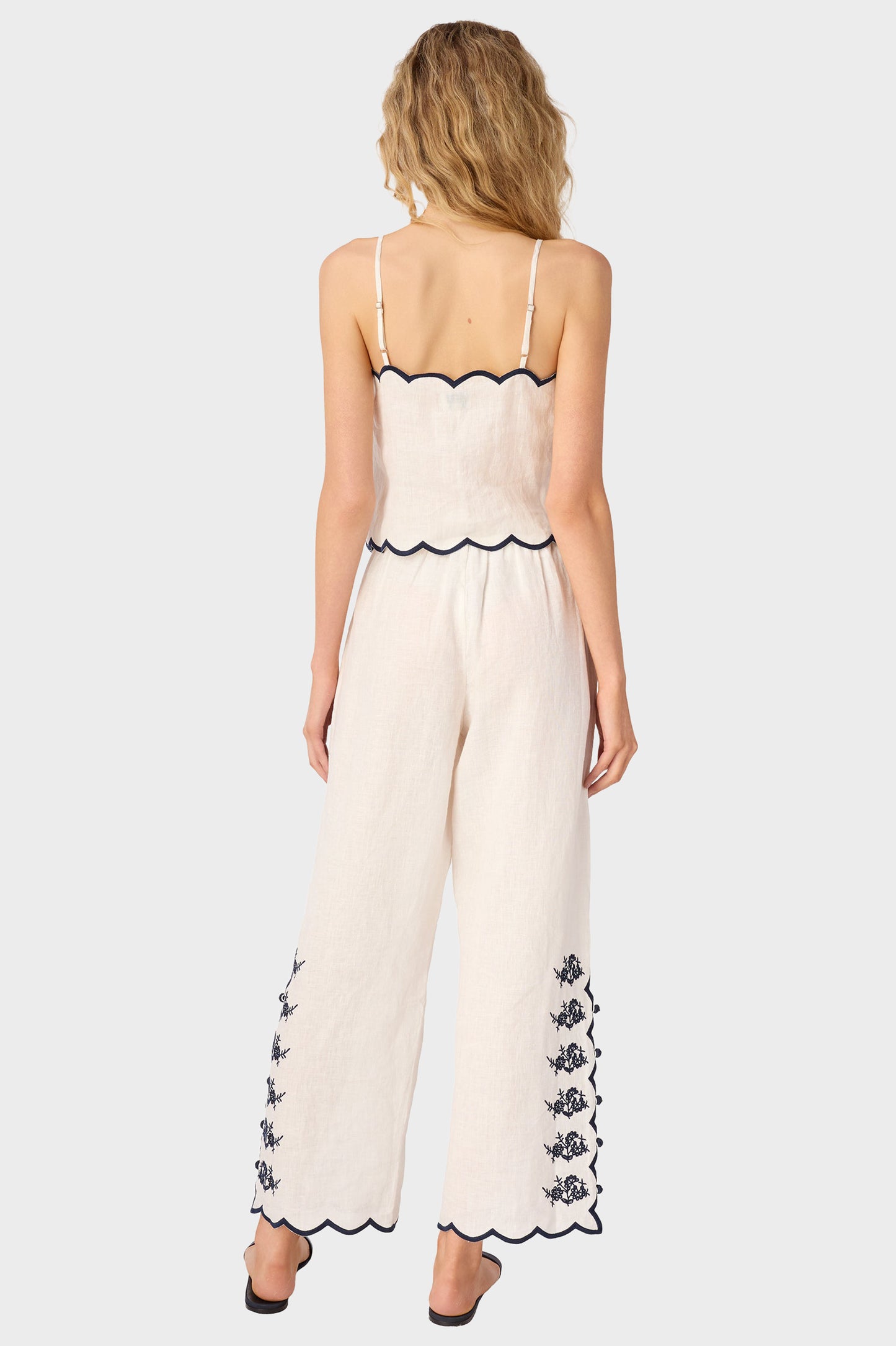 Cami NYC Madrid Embroidered Linen Pant
