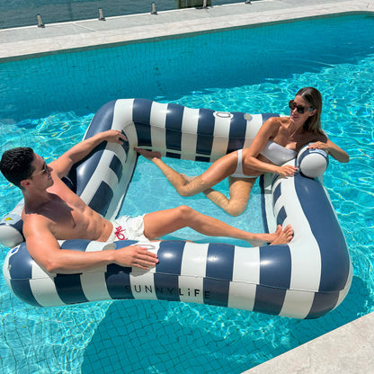 Sunnylife Luxe Twin Hammock Float - Le Weekend Nay Stripe