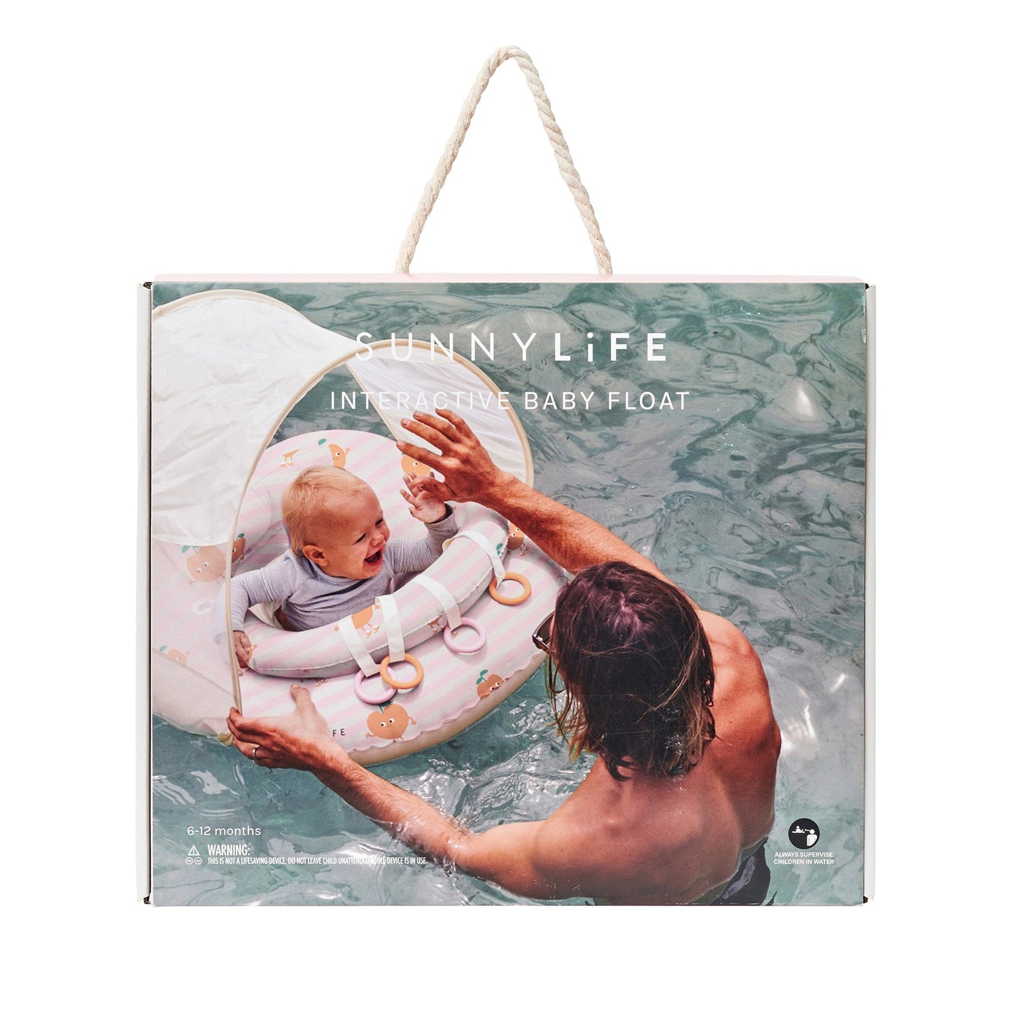 Sunnylife Interactive Baby Float - Poppy The Peach Pink Stripe