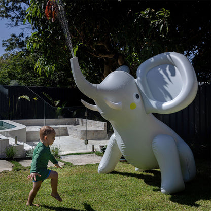 Sunnylife Inflatable Giant Sprinkler - Eli the Elephant Grey