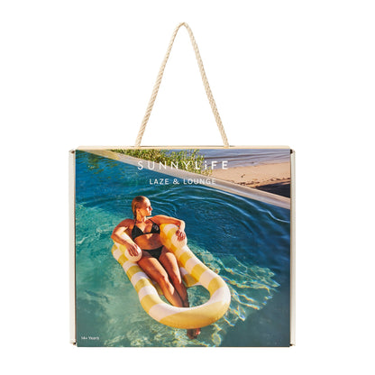 Sunnylife Laze & Lounge Float - La Mer Limon Stripe