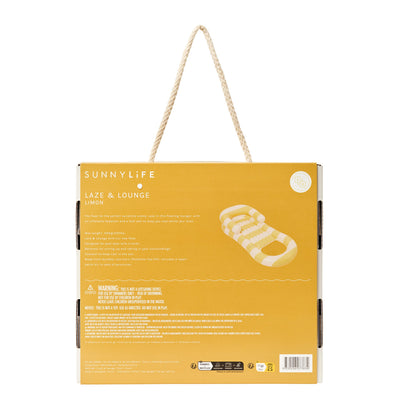 Sunnylife Laze & Lounge Float - La Mer Limon Stripe