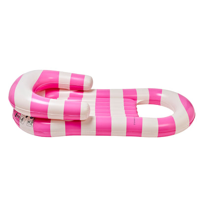 Sunnylife Laze & Lounge Float - Pool Party Magenta Stripe