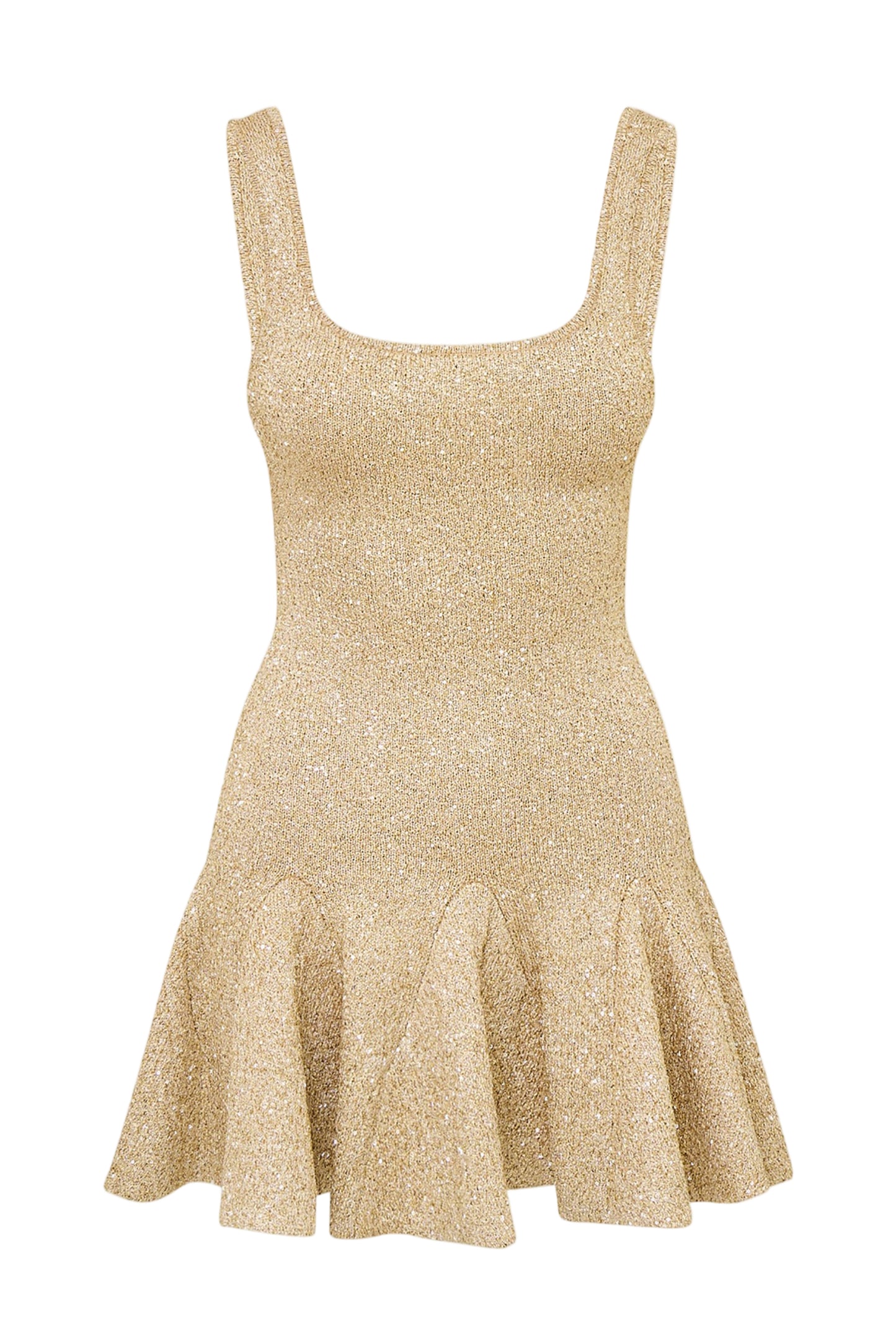 LOVESHACKFANCY Sarajane Sequin Stretch Knit Mini Dress