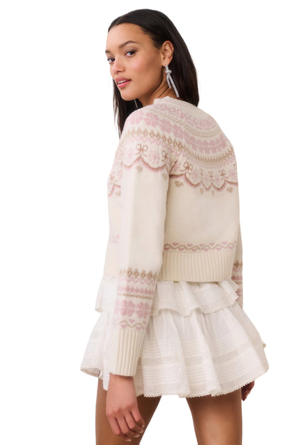 LOVESHACKFANCY Shantae Wool Fair Isle Cardigan