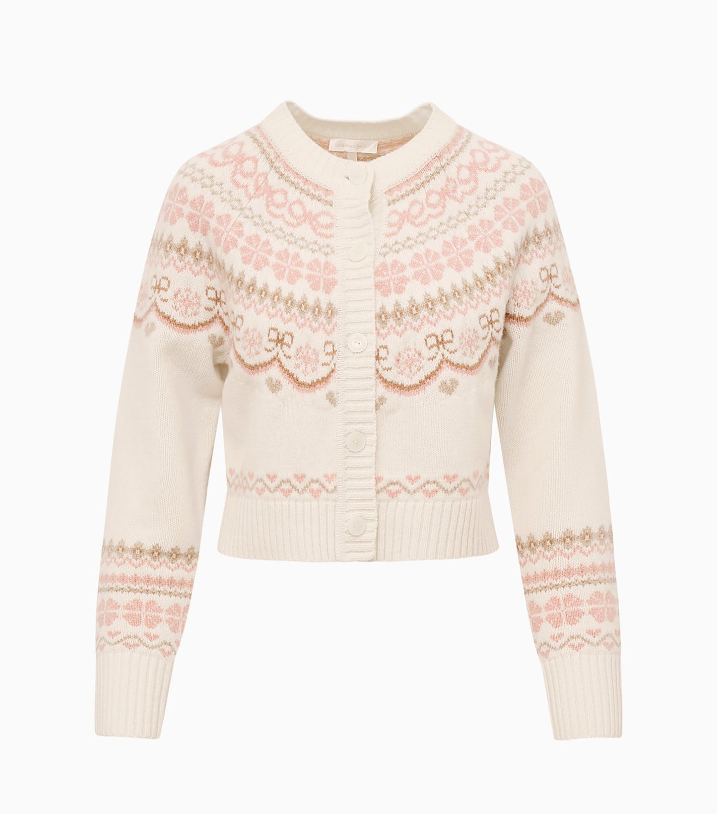 LOVESHACKFANCY Shantae Wool Fair Isle Cardigan
