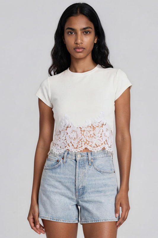 Generation Love Paige Rib Lace Combo Top