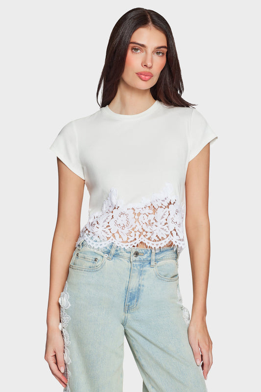 Generation Love Paige Rib Lace Combo Top