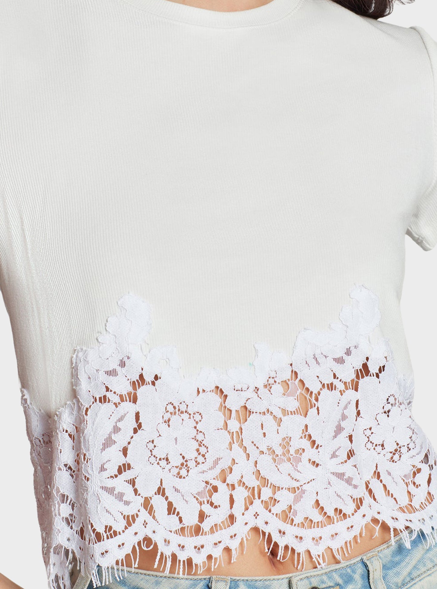 Generation Love Paige Rib Lace Combo Top