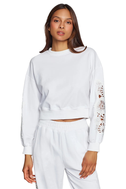Arabella 3d Lace Combo Sweatshirt