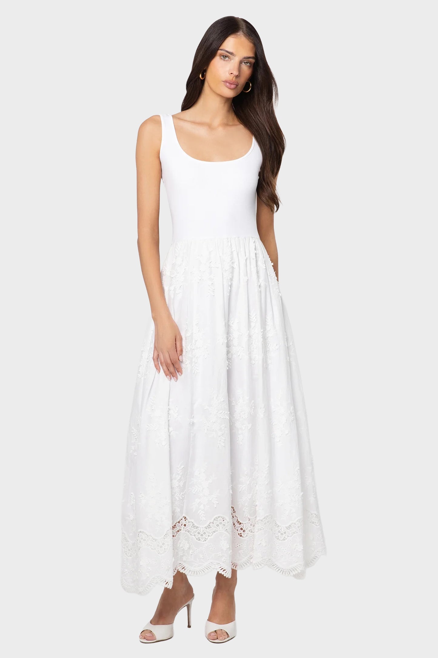 Generation Love Leann 3D Voile Combo Midi Dress