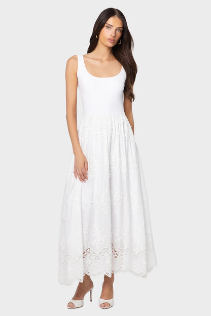 Generation Love Leann 3D Voile Combo Midi Dress