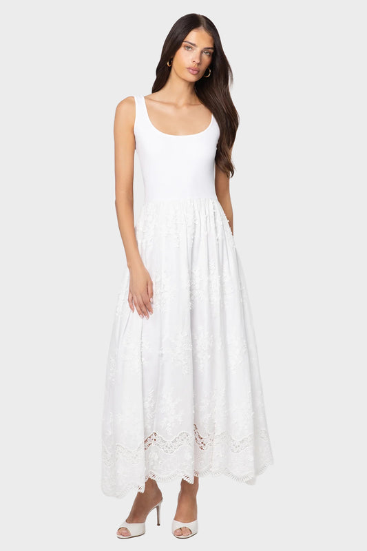 Generation Love Leann 3D Voile Combo Midi Dress