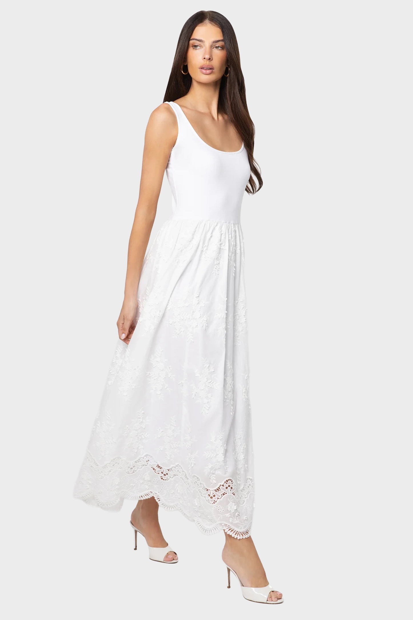 Generation Love Leann 3D Voile Combo Midi Dress