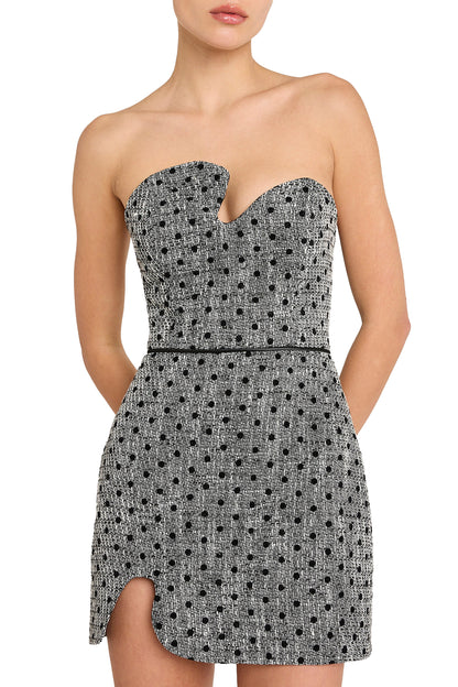 Amanda Uprichard Puzzle Strapless Dress