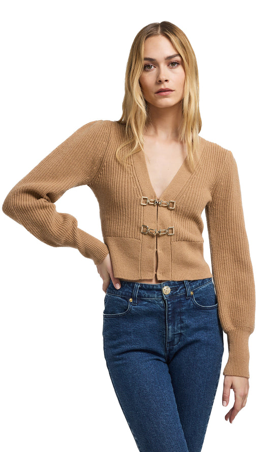 Generation Love Monse Saddle Buckle Closure Cardigan