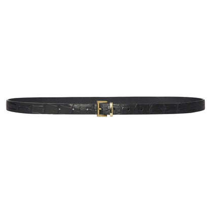 FRAME The Petite Croc Belt - Black