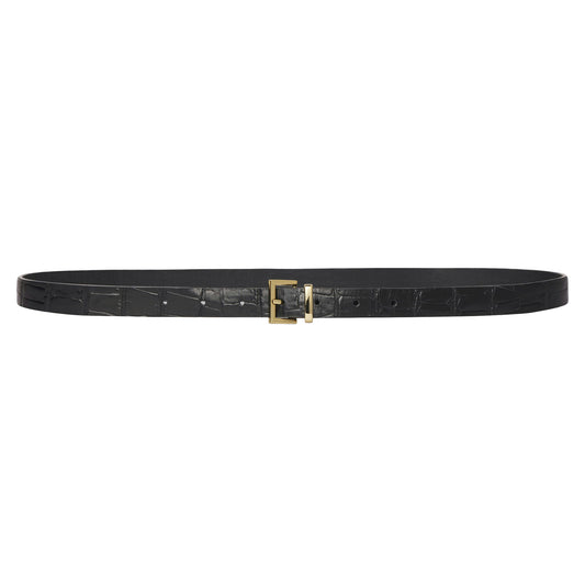 FRAME The Petite Croc Belt - Black