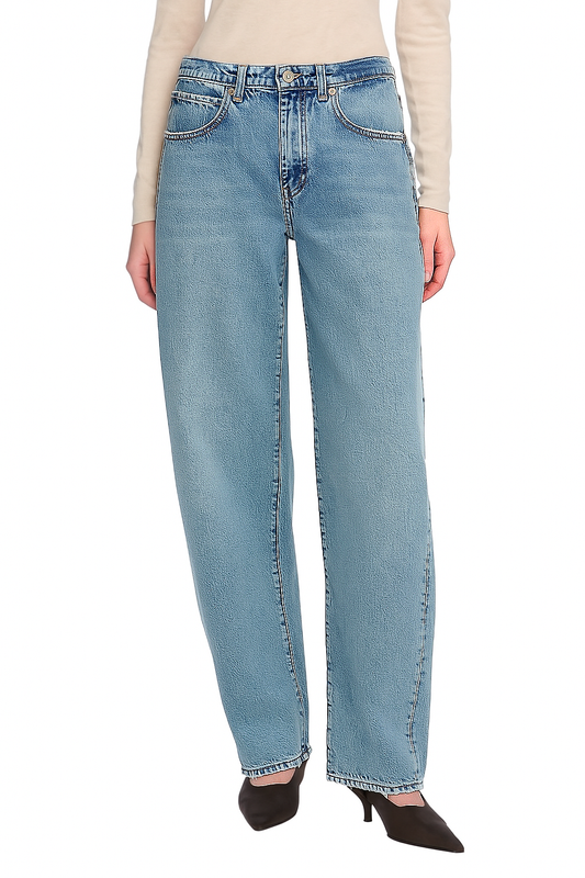 FRAME Low Slung Barrel Jeans - Dollhouse