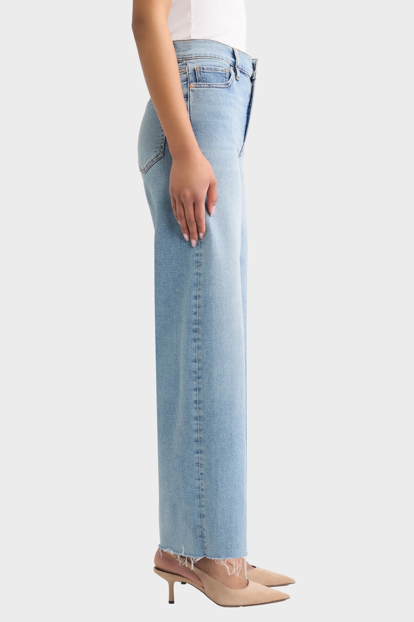 FRAME Le Slim Palazzo - Dovetail Raw Fray