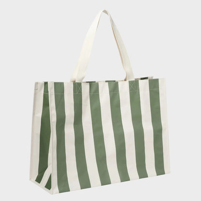 Sunnylife Carryall Beach Bag - The Vacay Olive Stripe