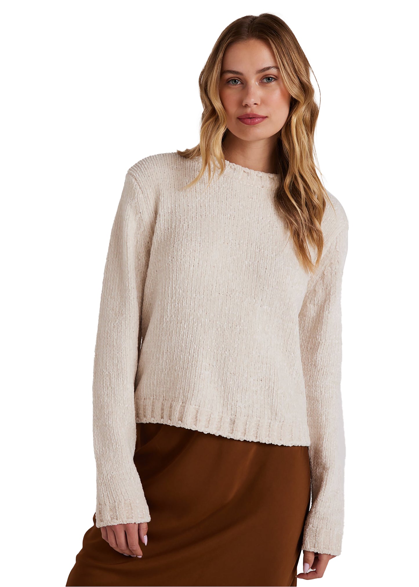 Bella Dahl Crew Neck Chenille Sweater