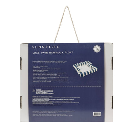 Sunnylife Luxe Twin Hammock Float - Le Weekend Nay Stripe