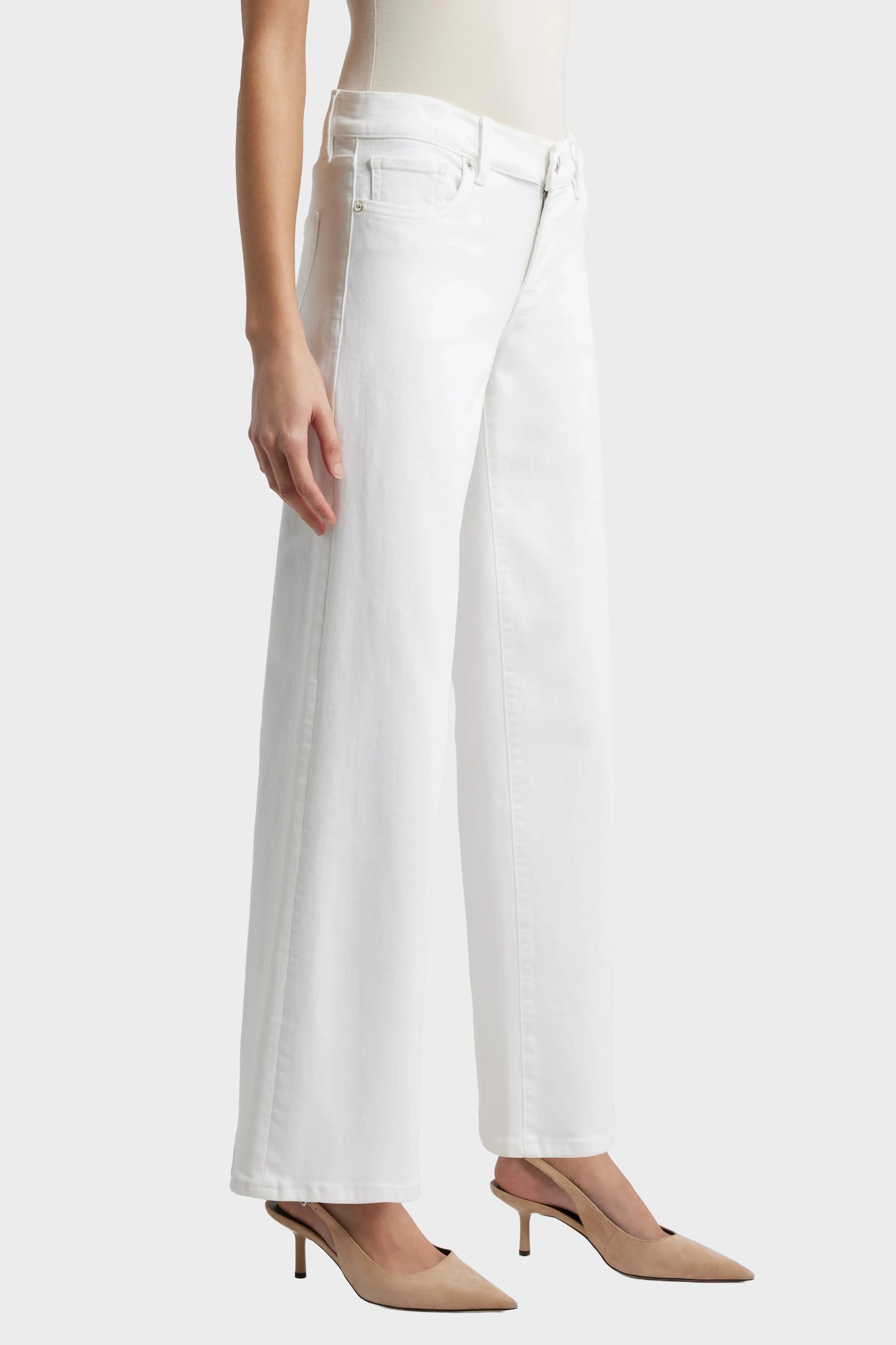 FRAME Le Slim Palazzo Jeans - White