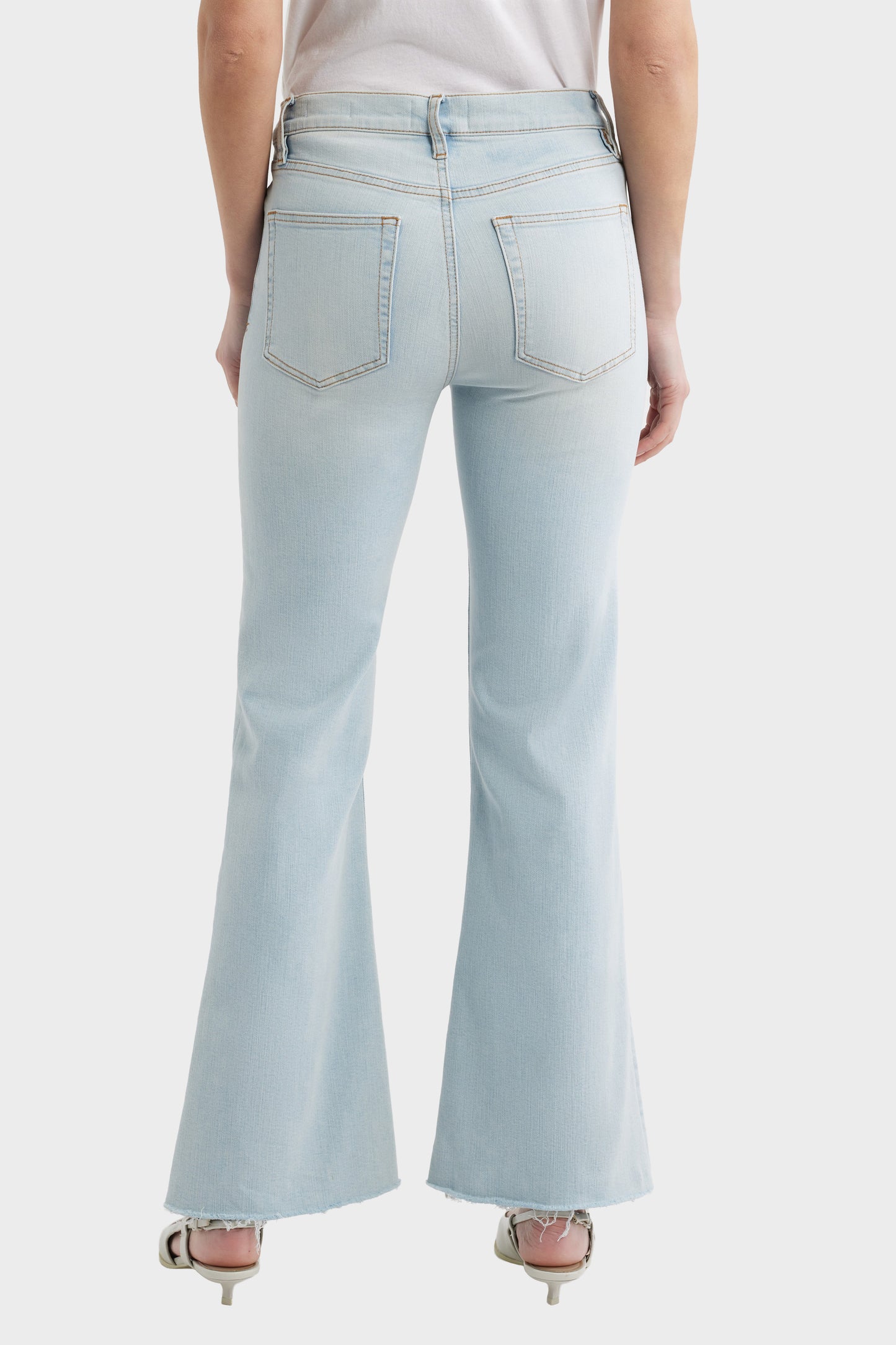 FRAME The Icon Raw Hem Flare Jeans -  Preen Raw After