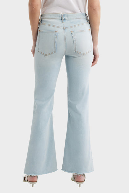 FRAME The Icon Raw Hem Flare Jeans -  Preen Raw After