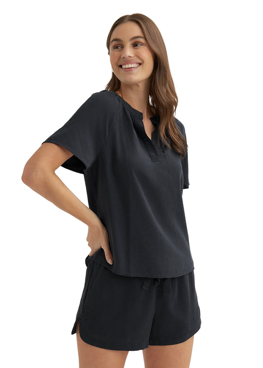 Bella Dahl Flowy Short Sleeves Pullover Top