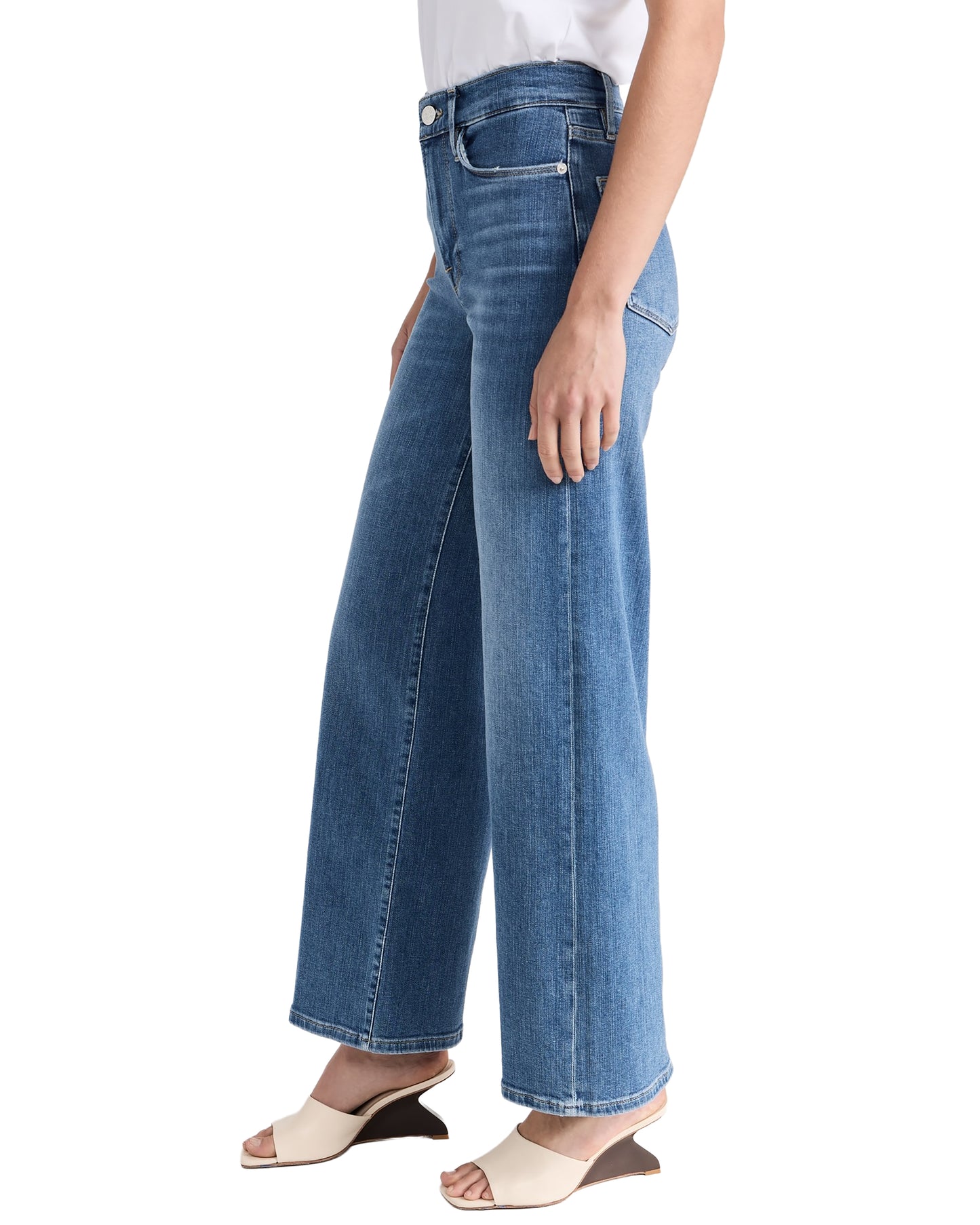 FRAME Le Slim Palazzo Jeans - Drizzle