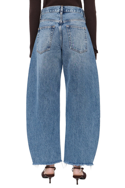 FRAME The Bubble Crop Jeans -  Rapture Raw Fray