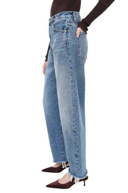 FRAME The Bubble Crop Jeans -  Rapture Raw Fray