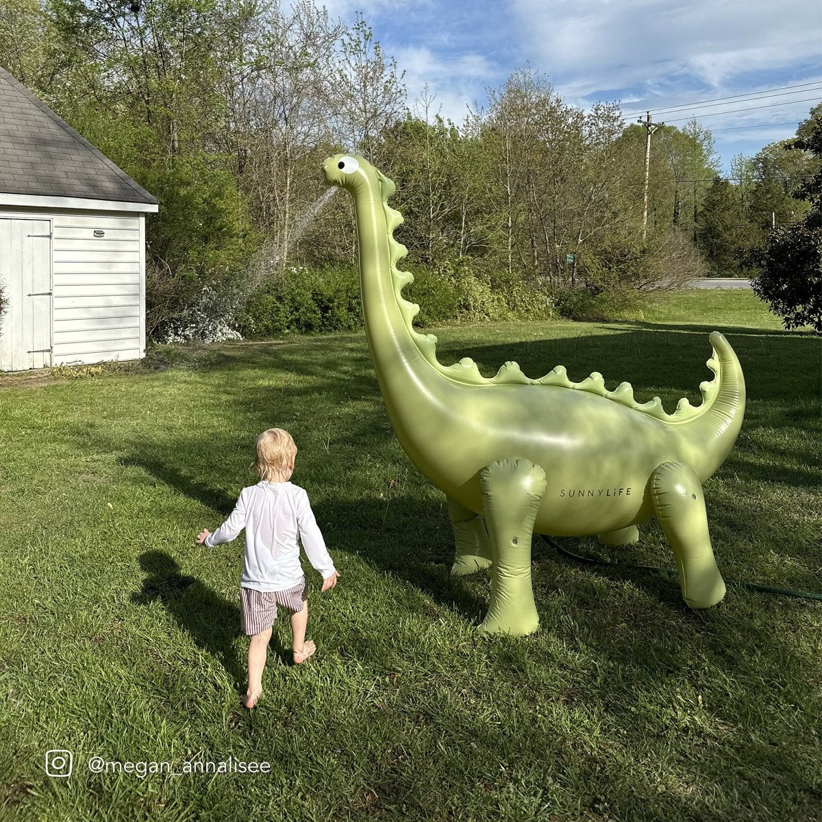 Sunnylife Inflatable Giant Sprinkler - Dino Green