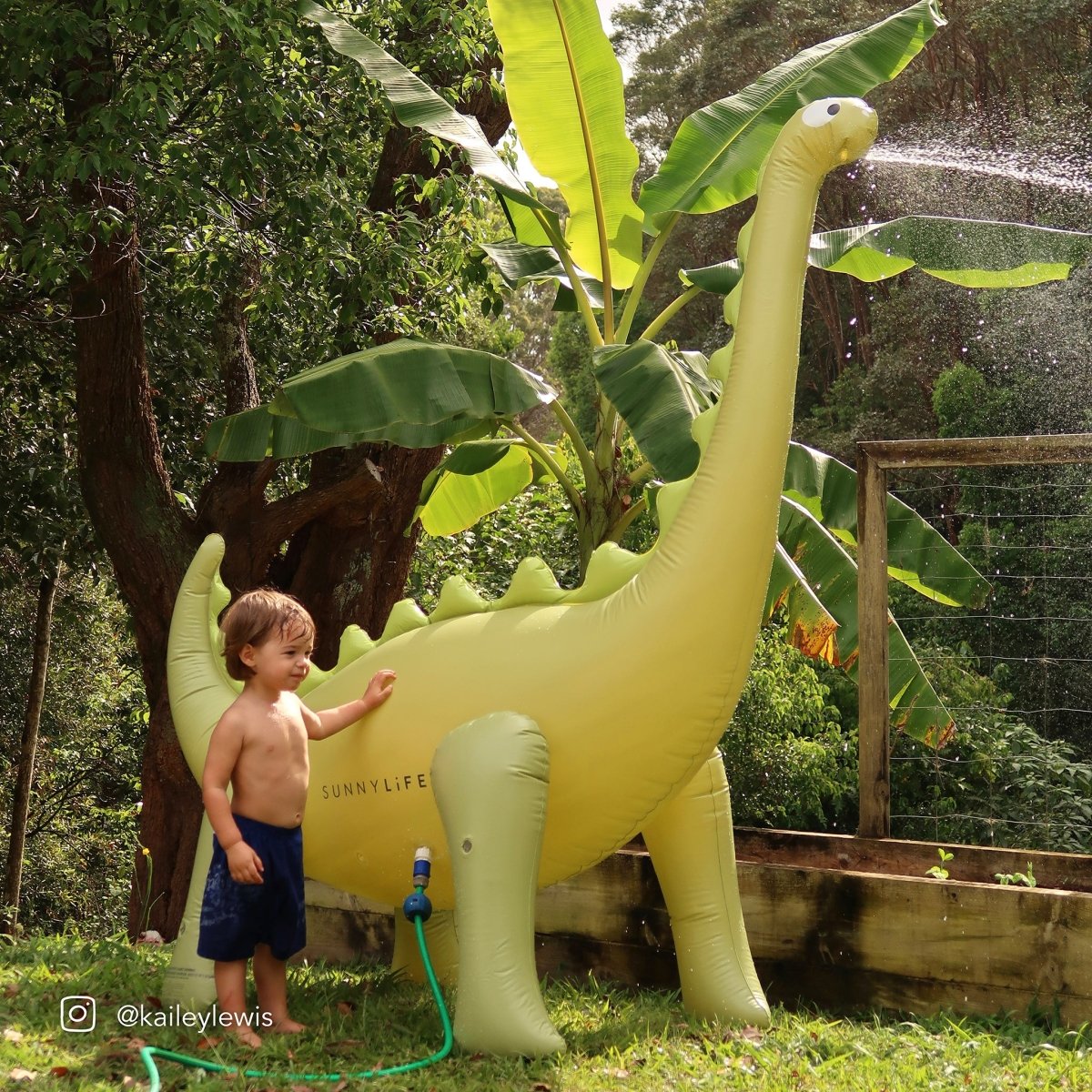 Sunnylife Inflatable Giant Sprinkler - Dino Green