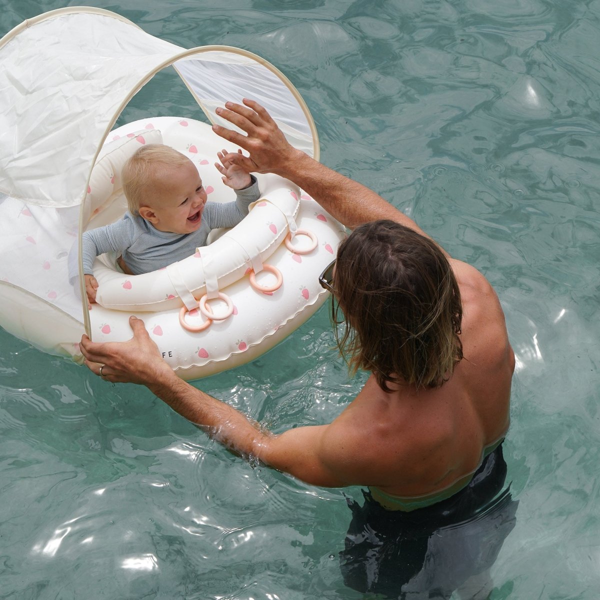 Sunnylife Interactive Baby Float - Strawberry Sunshine Pink
